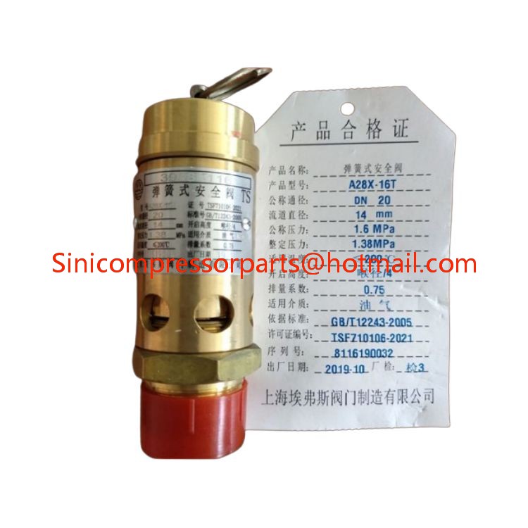 Safety Valve 39588116 INGERSOLL-RAND Replacement compressor
